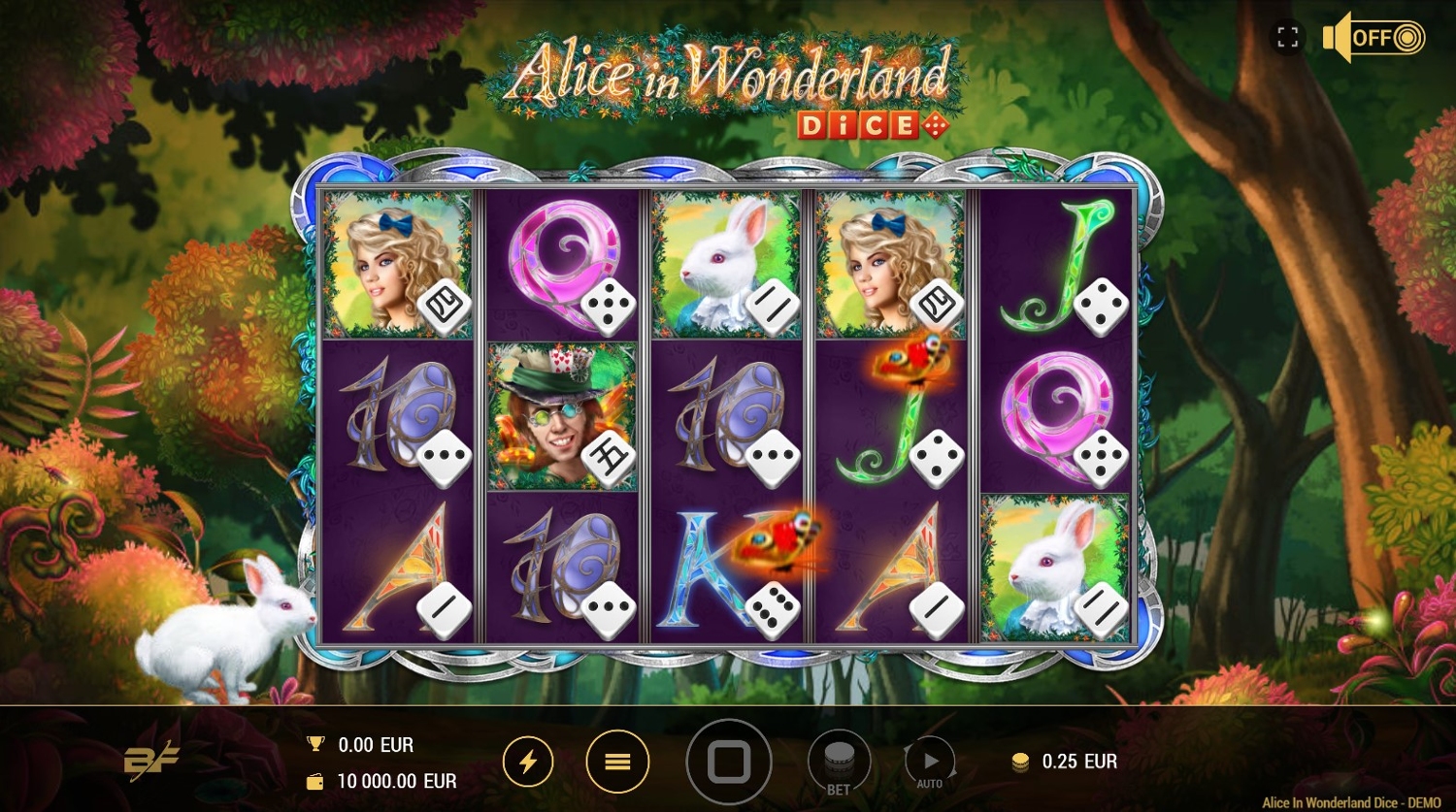 Alice in Wonderland Dice Slot Gameplay