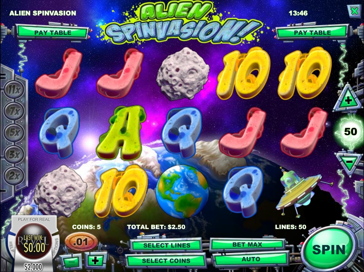 Alien Spinvasion Slot Gameplay