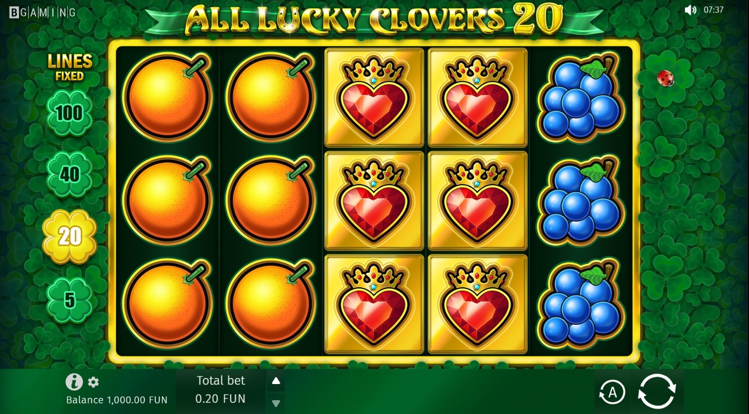All Lucky Clovers Slot Gameplay