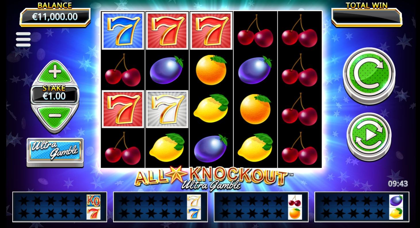 All Star Knockout Ultra Gamble Slot Gameplay