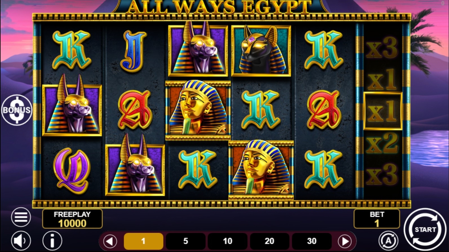 All Ways Egypt Slot Gameplay