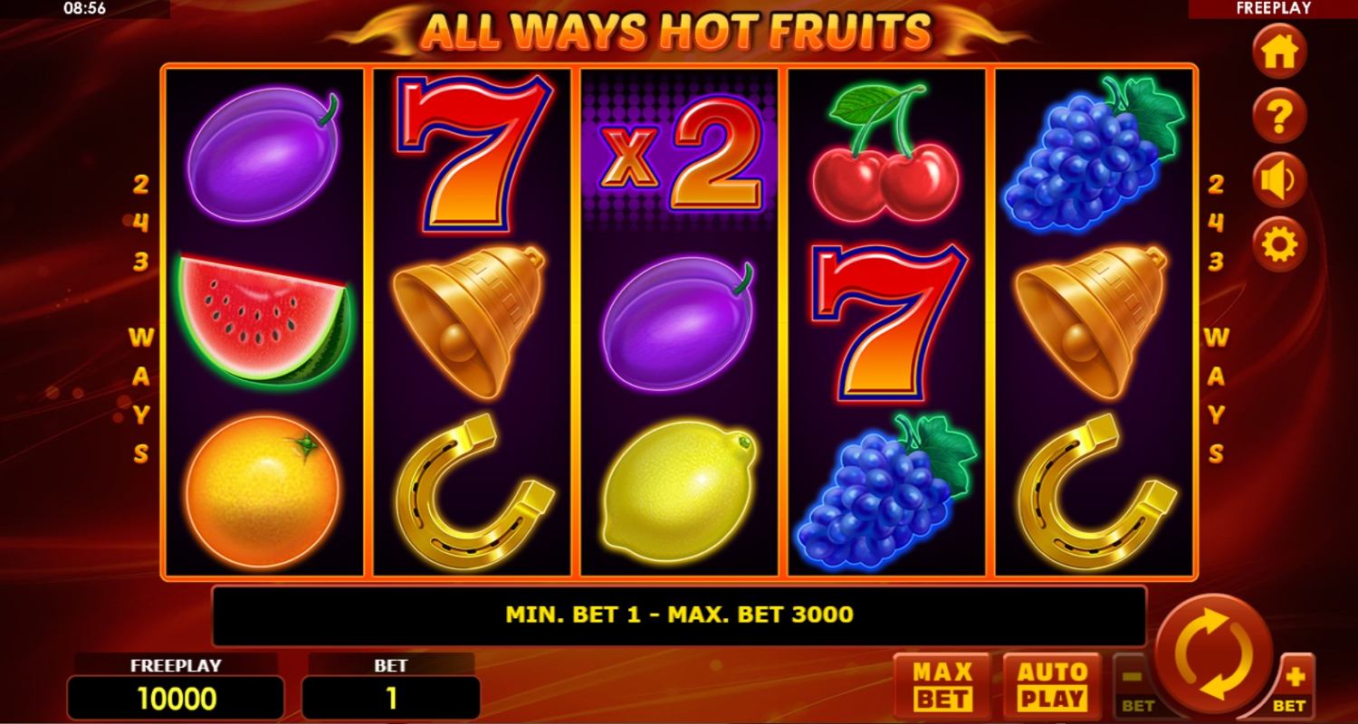 All Ways Hot Fruits Slot Gameplay