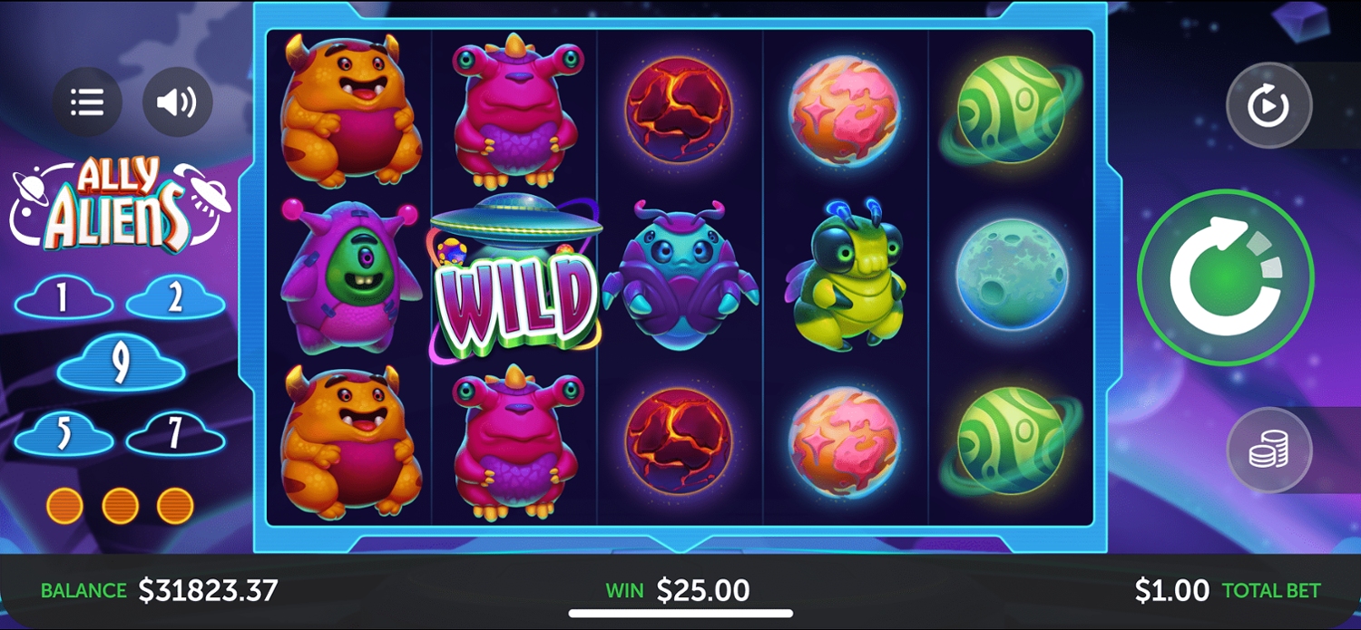 Ally Aliens Slot Gameplay