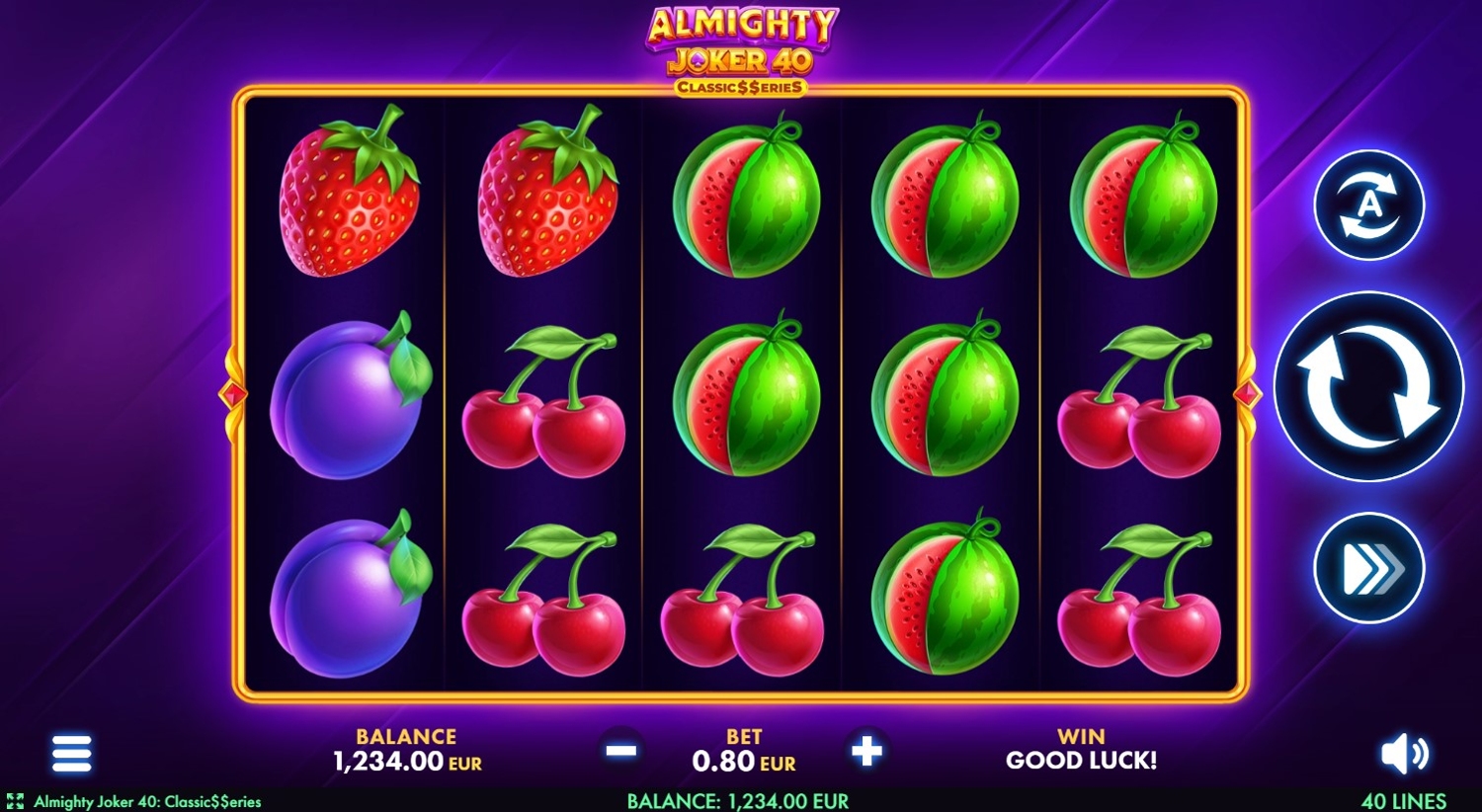 Almighty Joker 40 Slot Gameplay