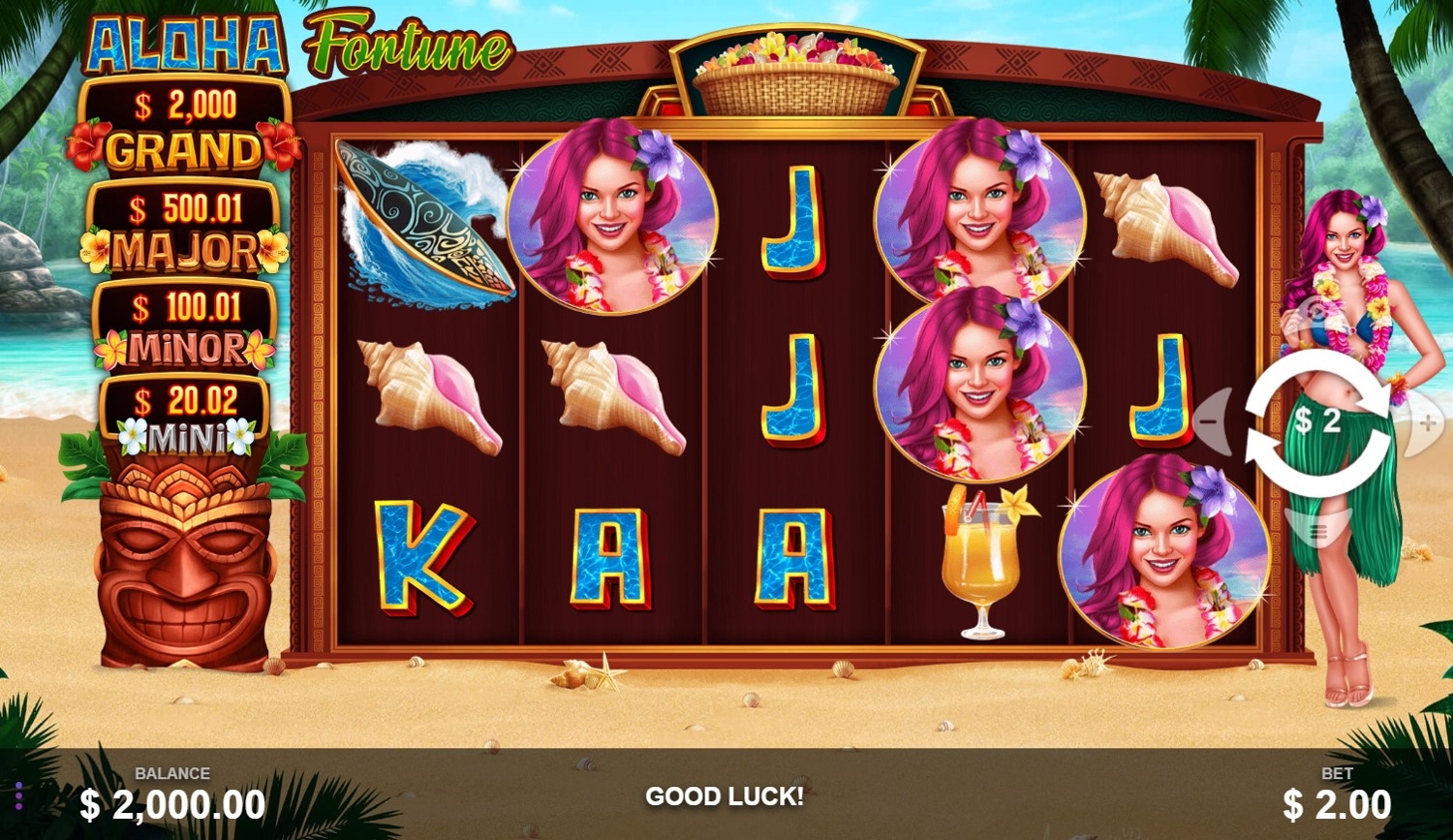 Aloha Fortune Slot Gameplay