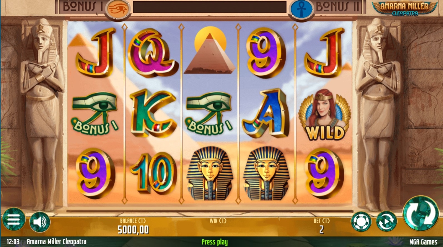 Amarna Miller Cleopatra Slot Gameplay