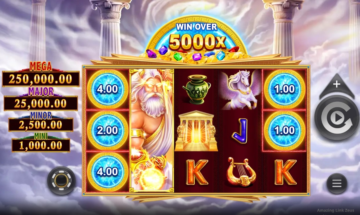 Amazing Link Zeus Slot Gameplay