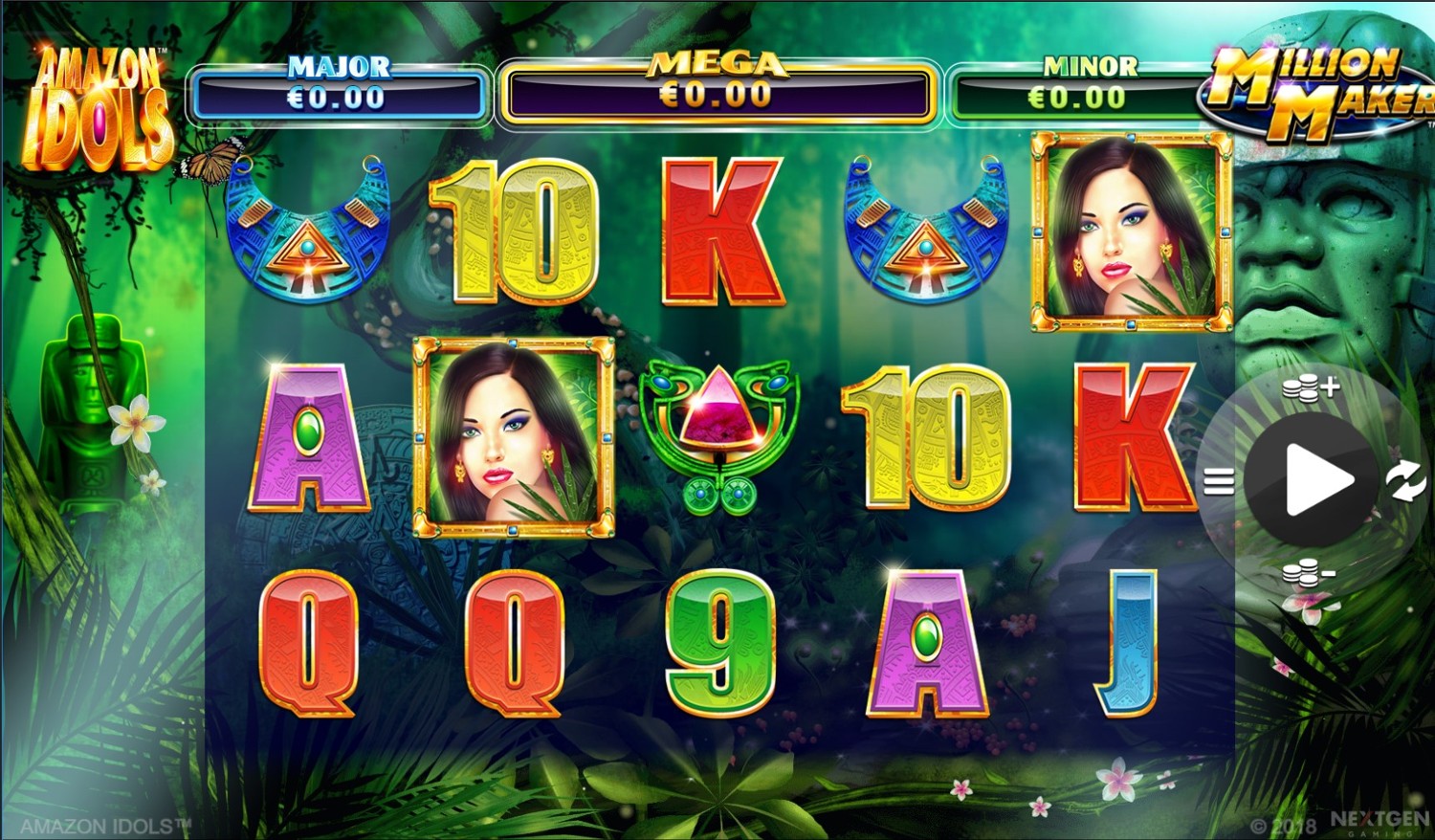 Amazon Idols Slot Gameplay