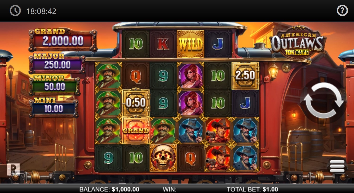 American Outlaw 10K Ways Slot Gameplay