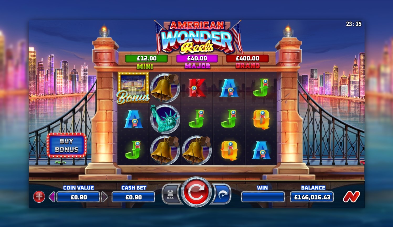 American Wonder Reels Slot Gameplay