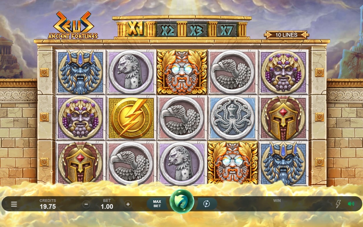 Ancient Fortunes Zeus Slot Gameplay