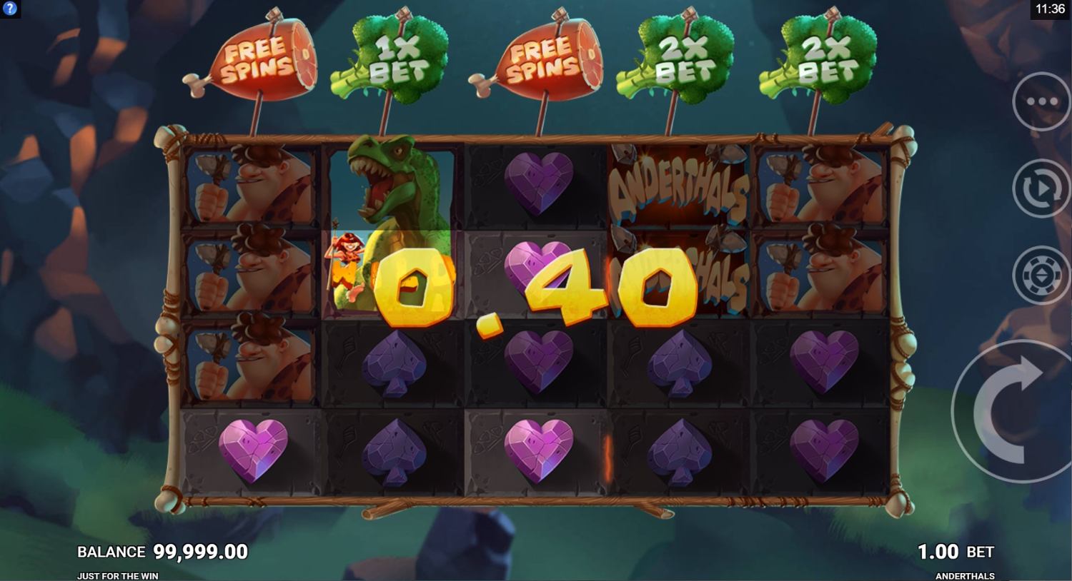 Anderthals Slot Gameplay