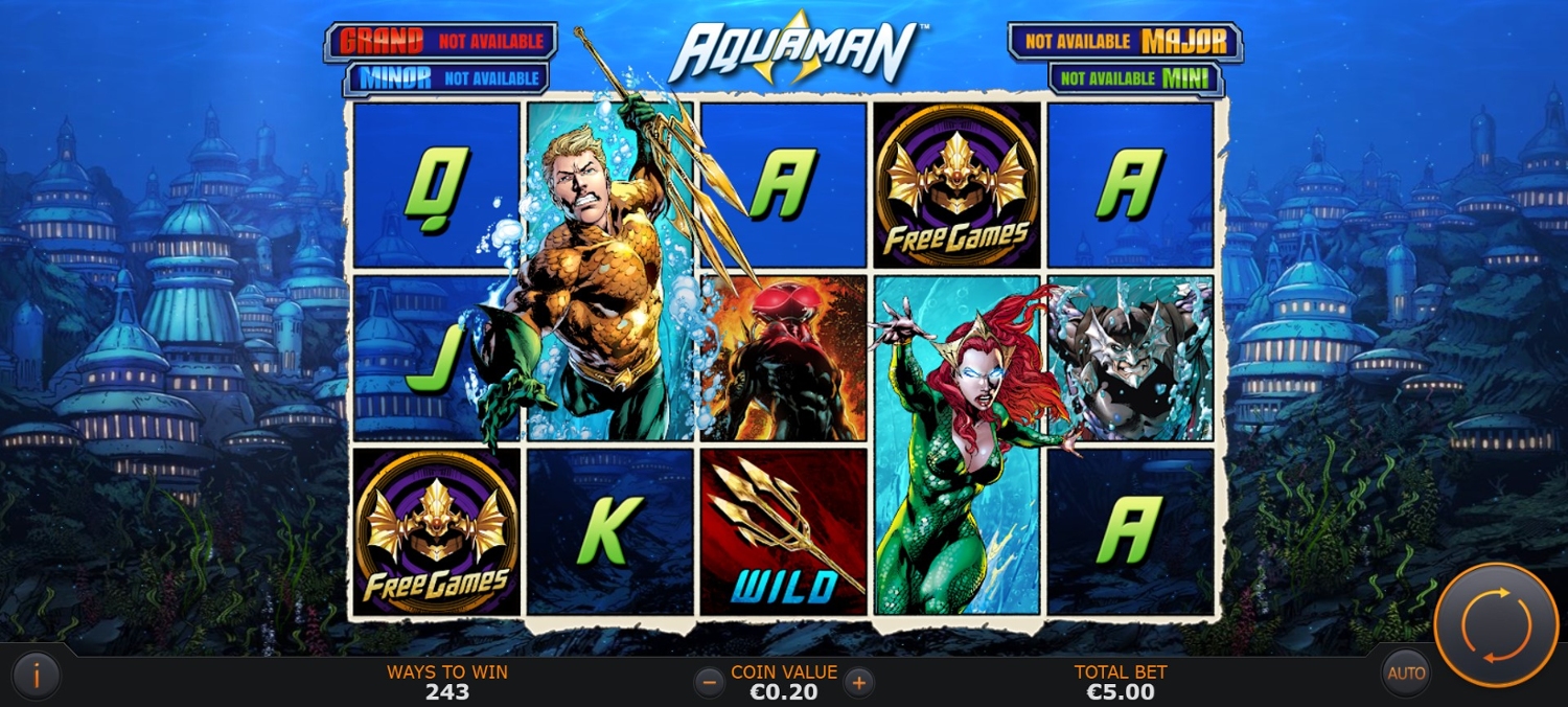 Aquaman Slot Gameplay