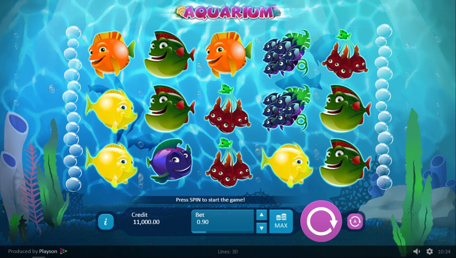 Aquarium Slot Gameplay