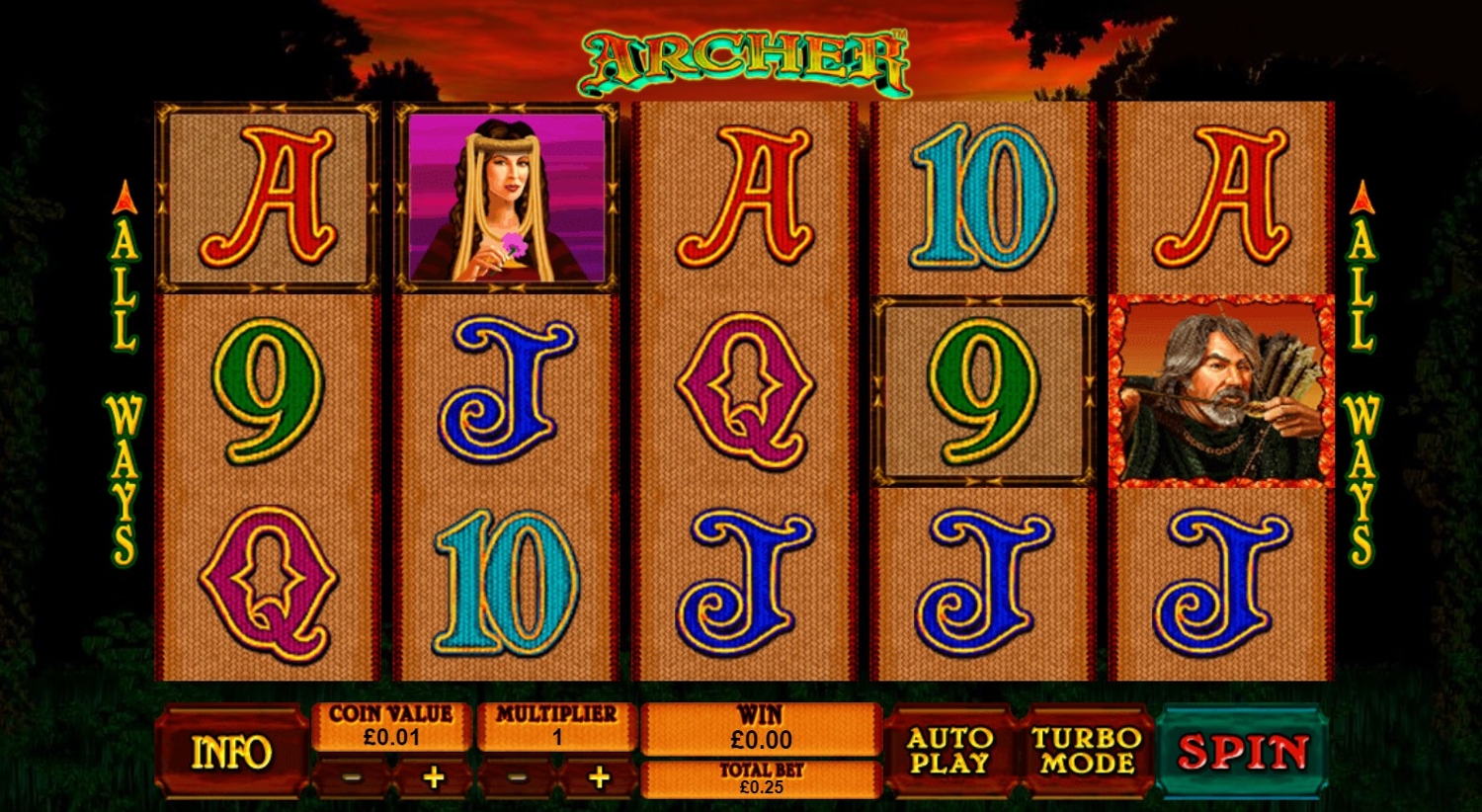 Archer Slot Gameplay
