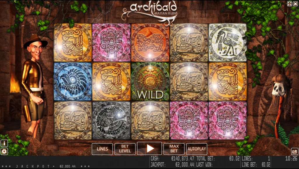 Archibald Mayan Ruins Slot Gameplay