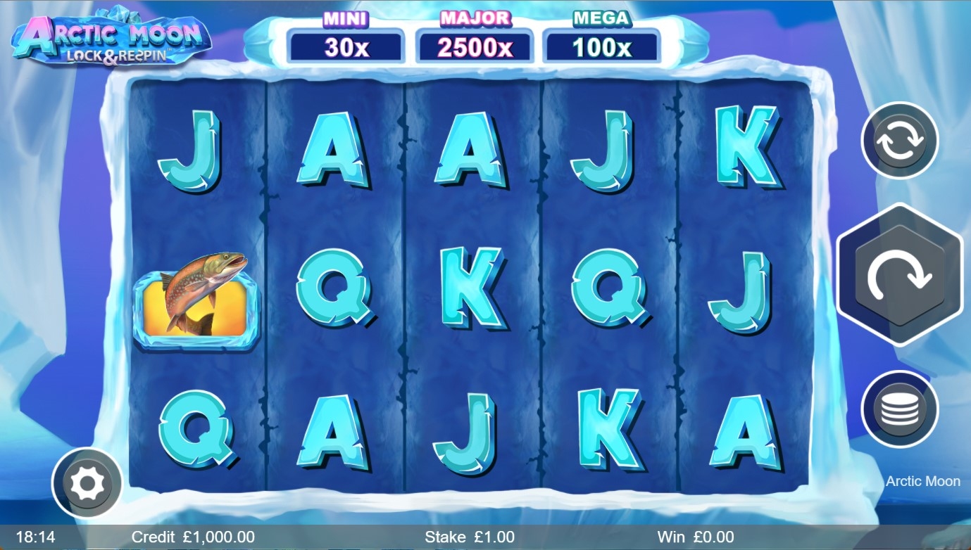 Arctic Moon Lock and Respin Slot Gameplay