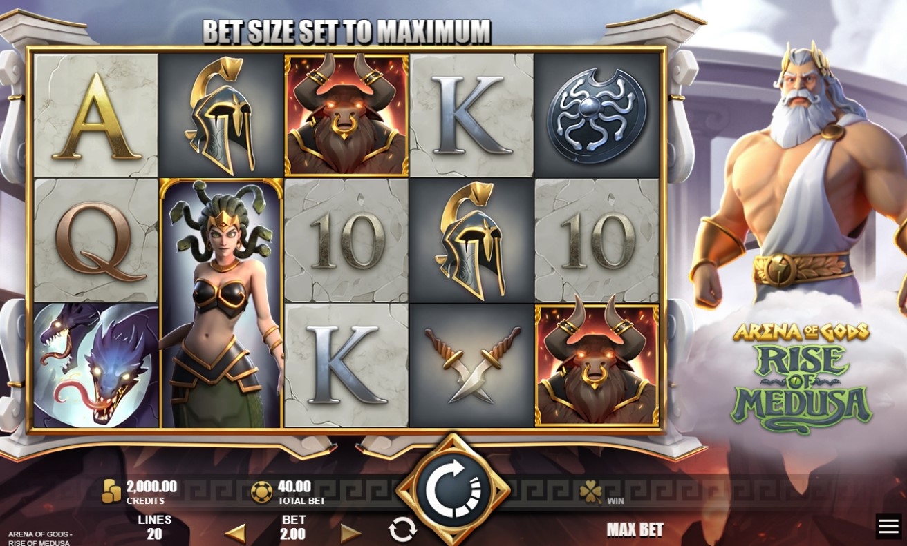 Arena of Gods - Rise of Medusa Slot Gameplay
