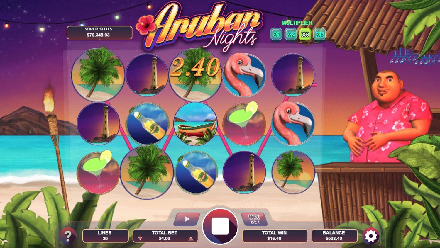 Aruban Nights Slot Gameplay