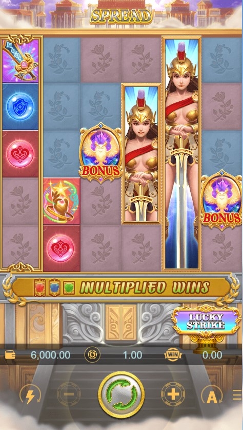 Athena Lucky Spread Slot Gameplay