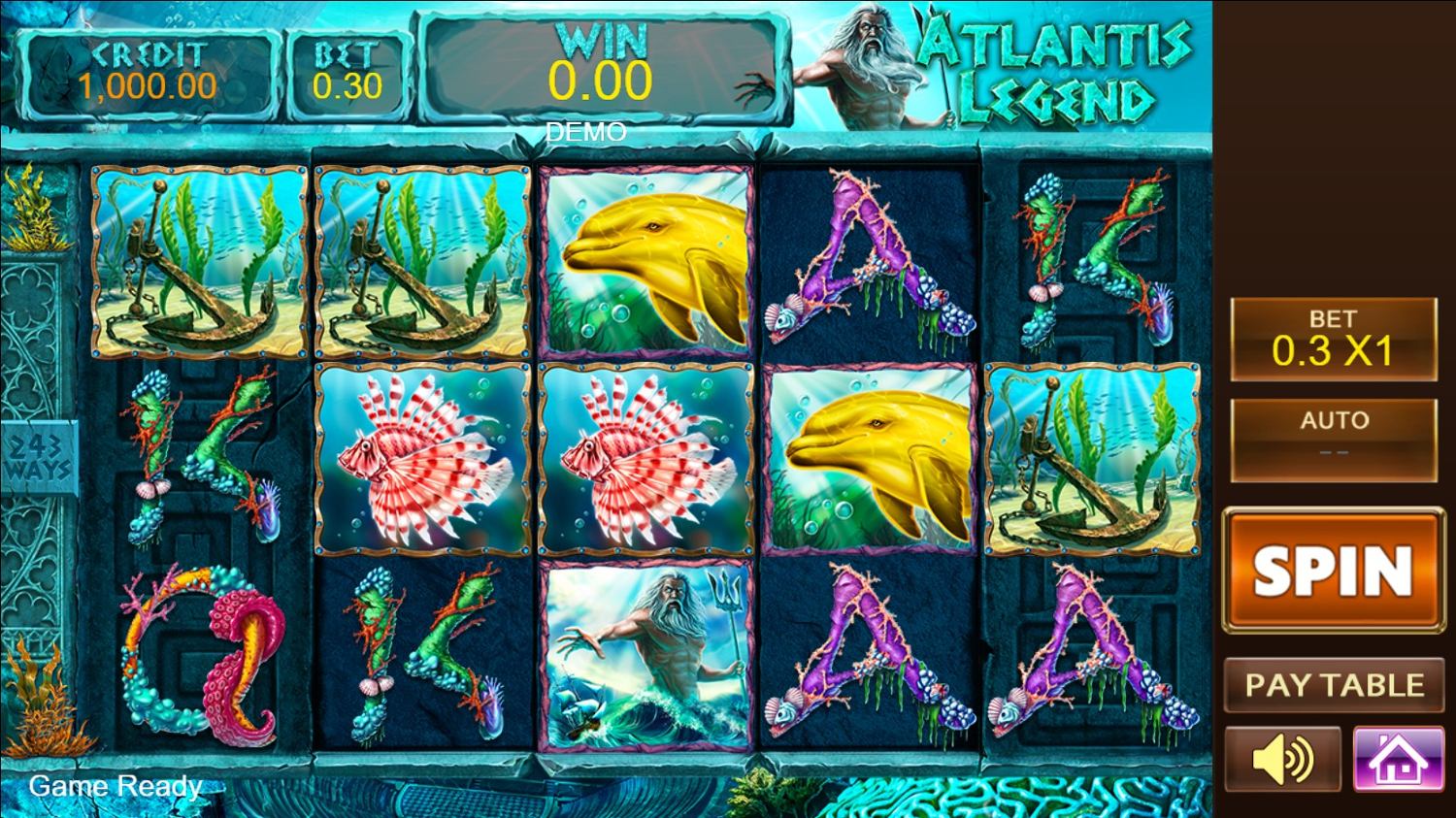 Atlantis Legend Slot Gameplay