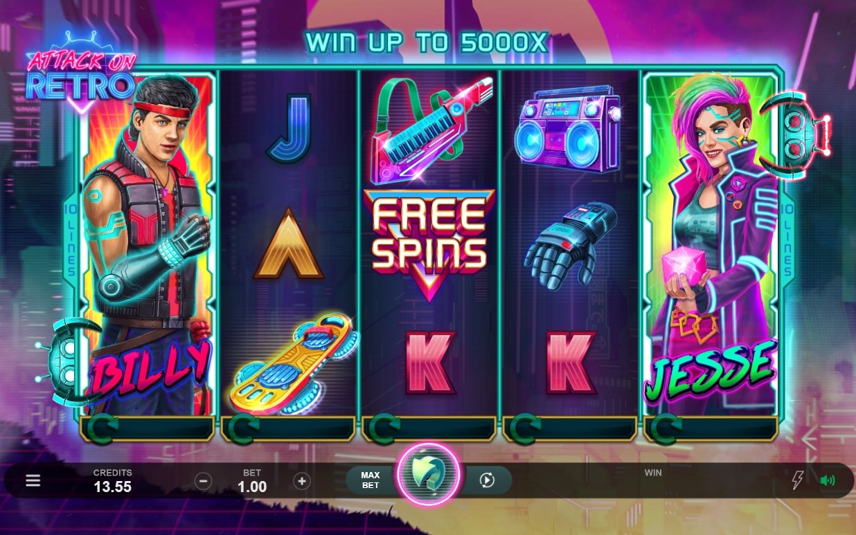 Attack on Retro Slot Gameplay