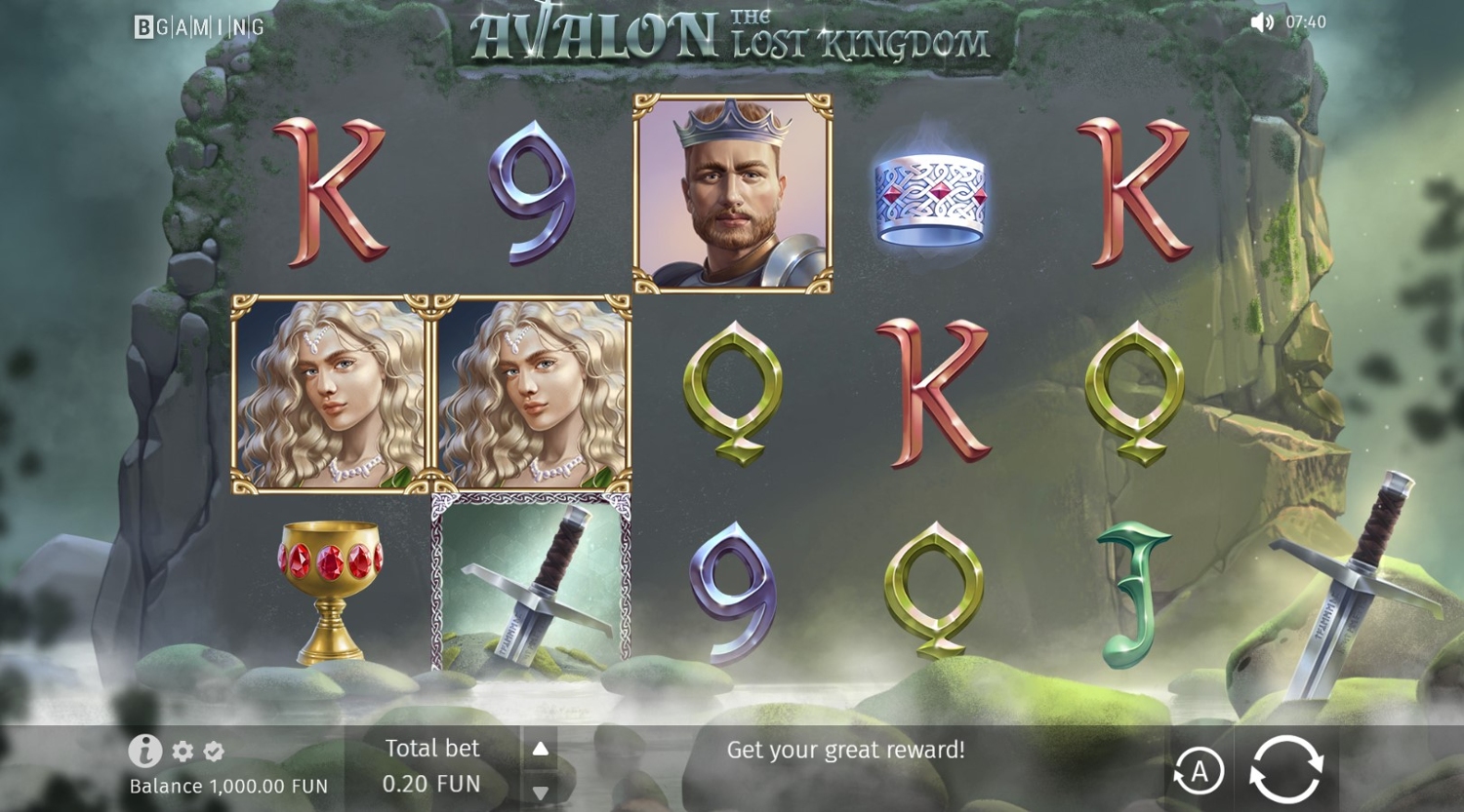 Avalon the Lost Kingdom Slot Gameplay