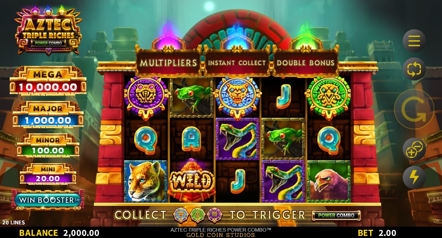 Aztec Triple Riches Power Combo Slot Gameplay
