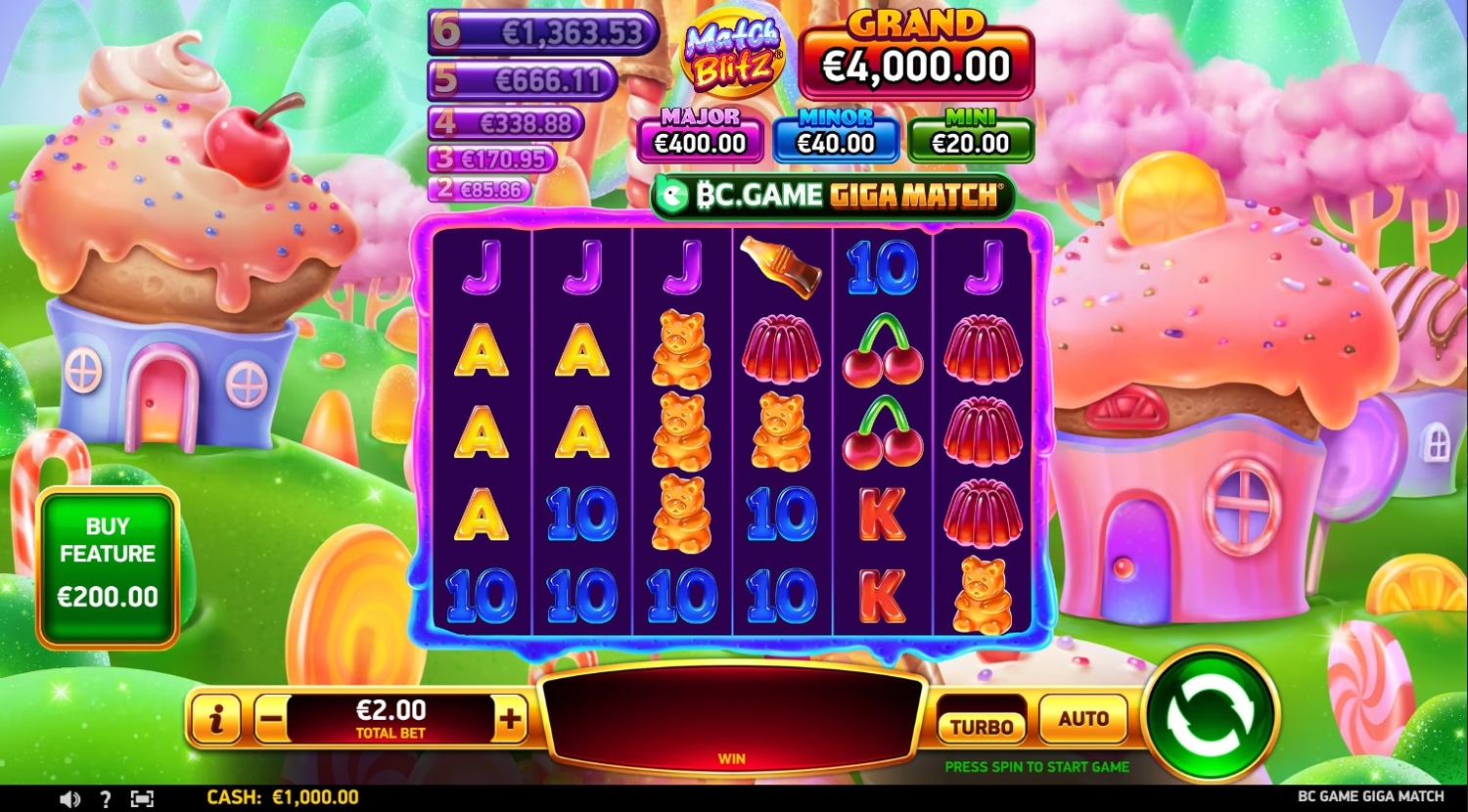 BC.Game Giga Match Slot Gameplay