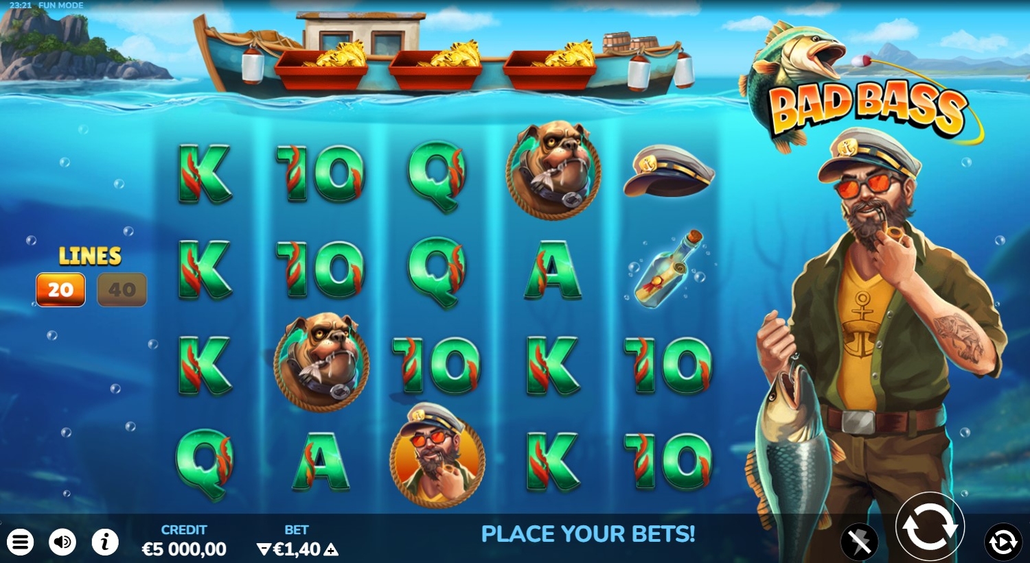 Bad Bass Slot Gameplay