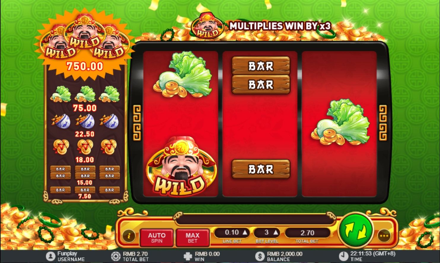Bai Ye Xing Fu Slot Gameplay