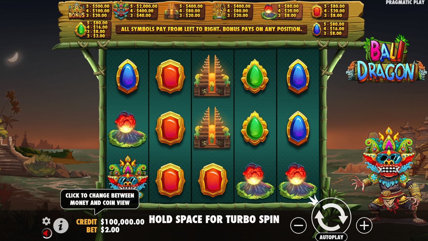 Bali Dragon Slot Gameplay