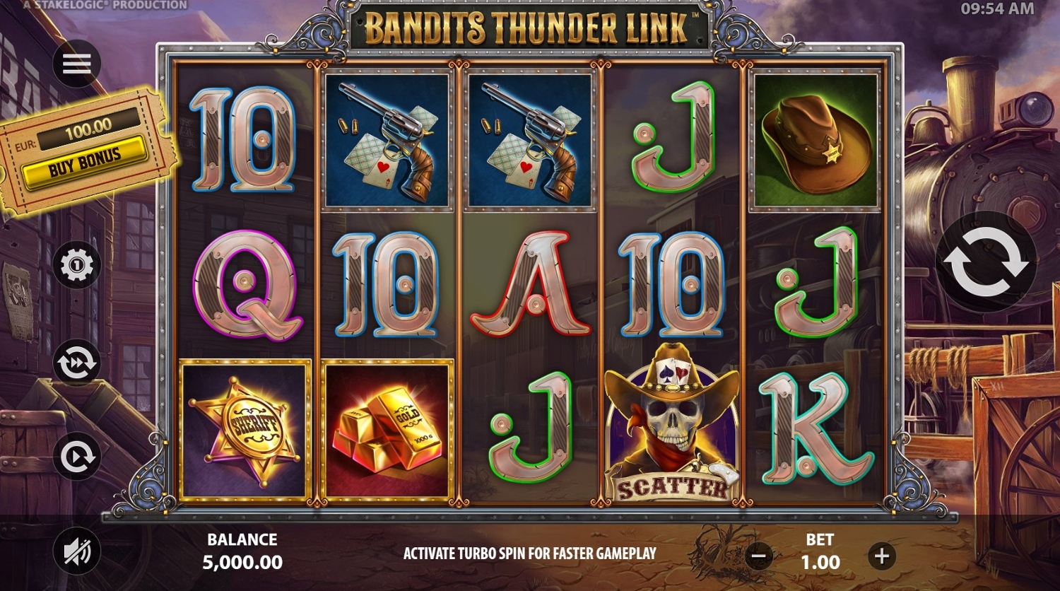 Bandits Thunder Link Slot Gameplay