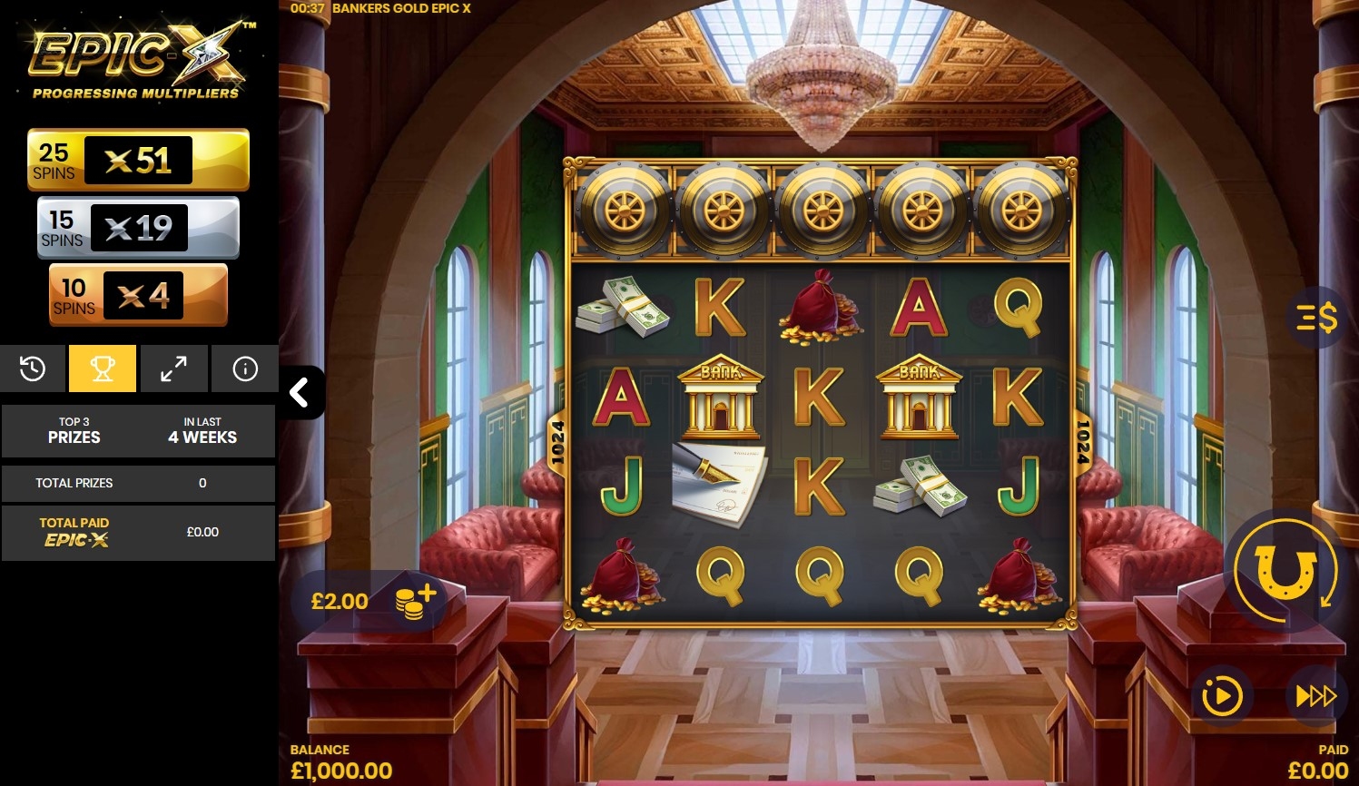 Banker's Gold Epic X Slot Gameplay