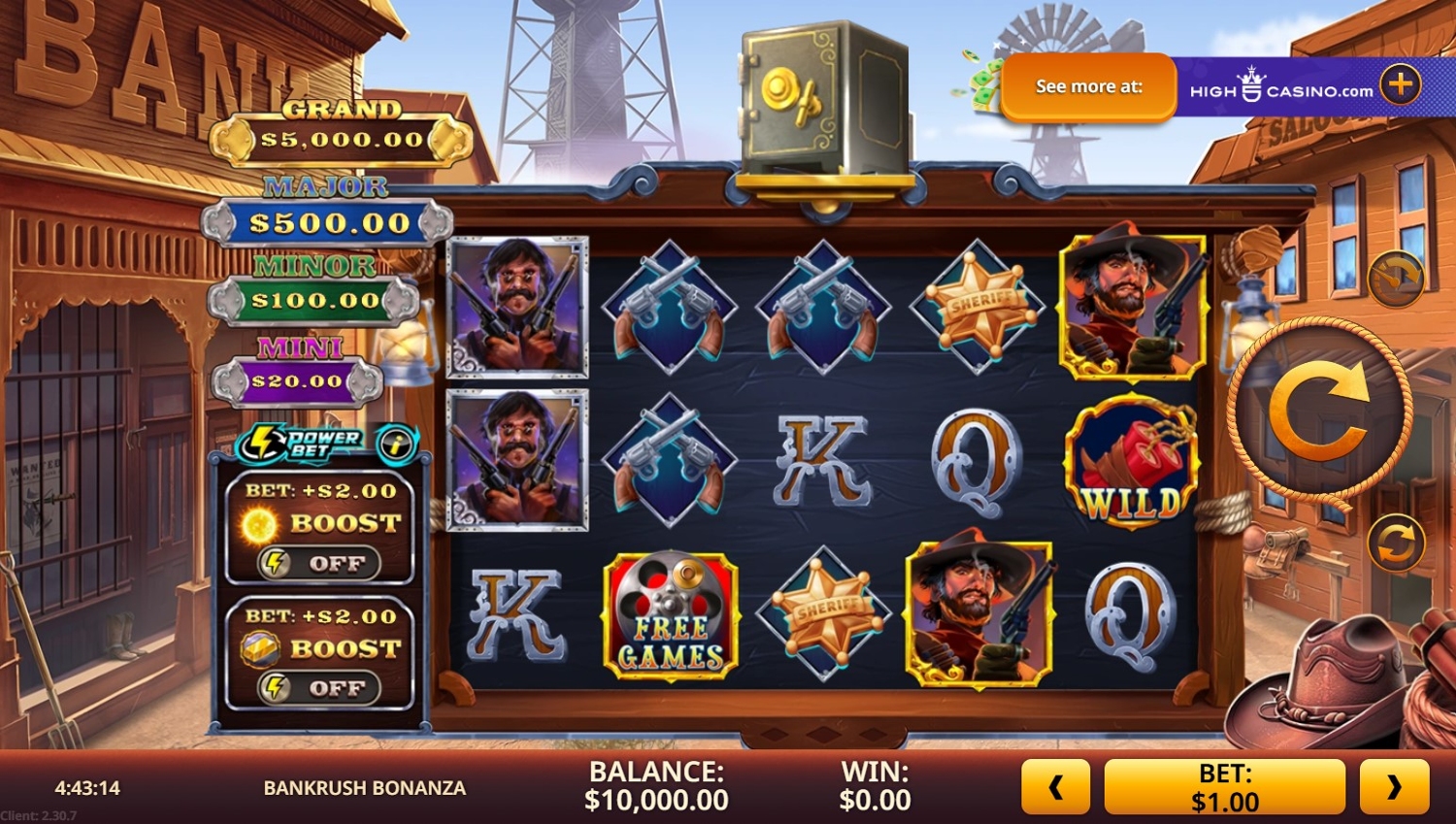 Bankrush Bonanza Slot Gameplay