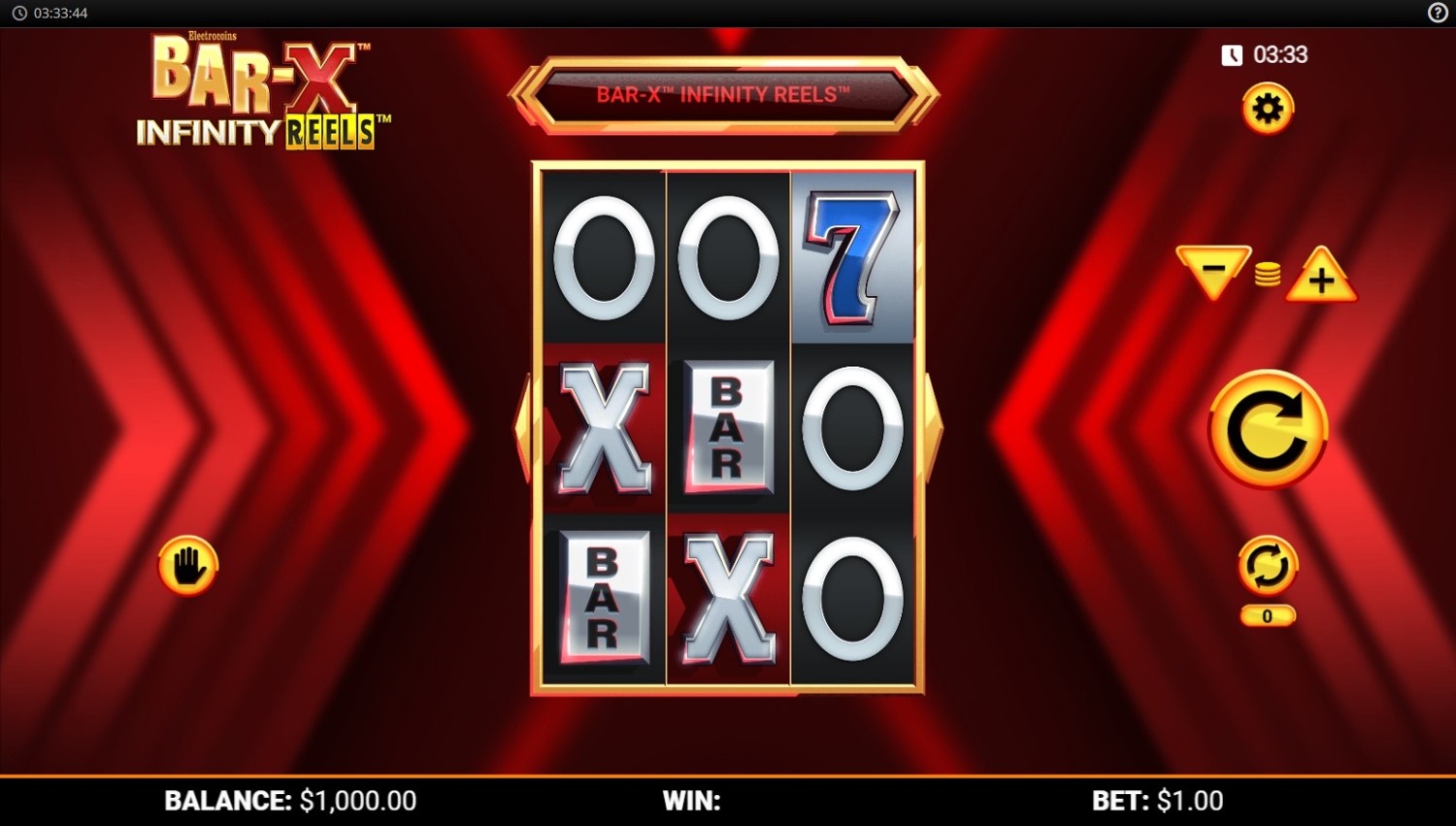 Bar-X Infinity Reels Slot Gameplay