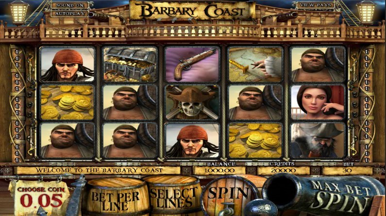 Barbary Coast Slot Gameplay