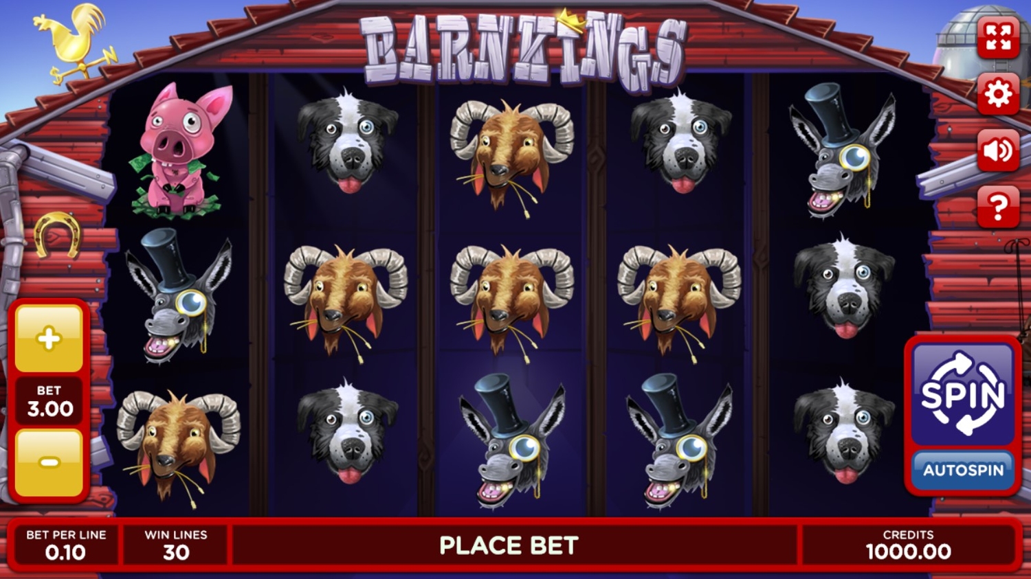 Barnkings Slot Gameplay