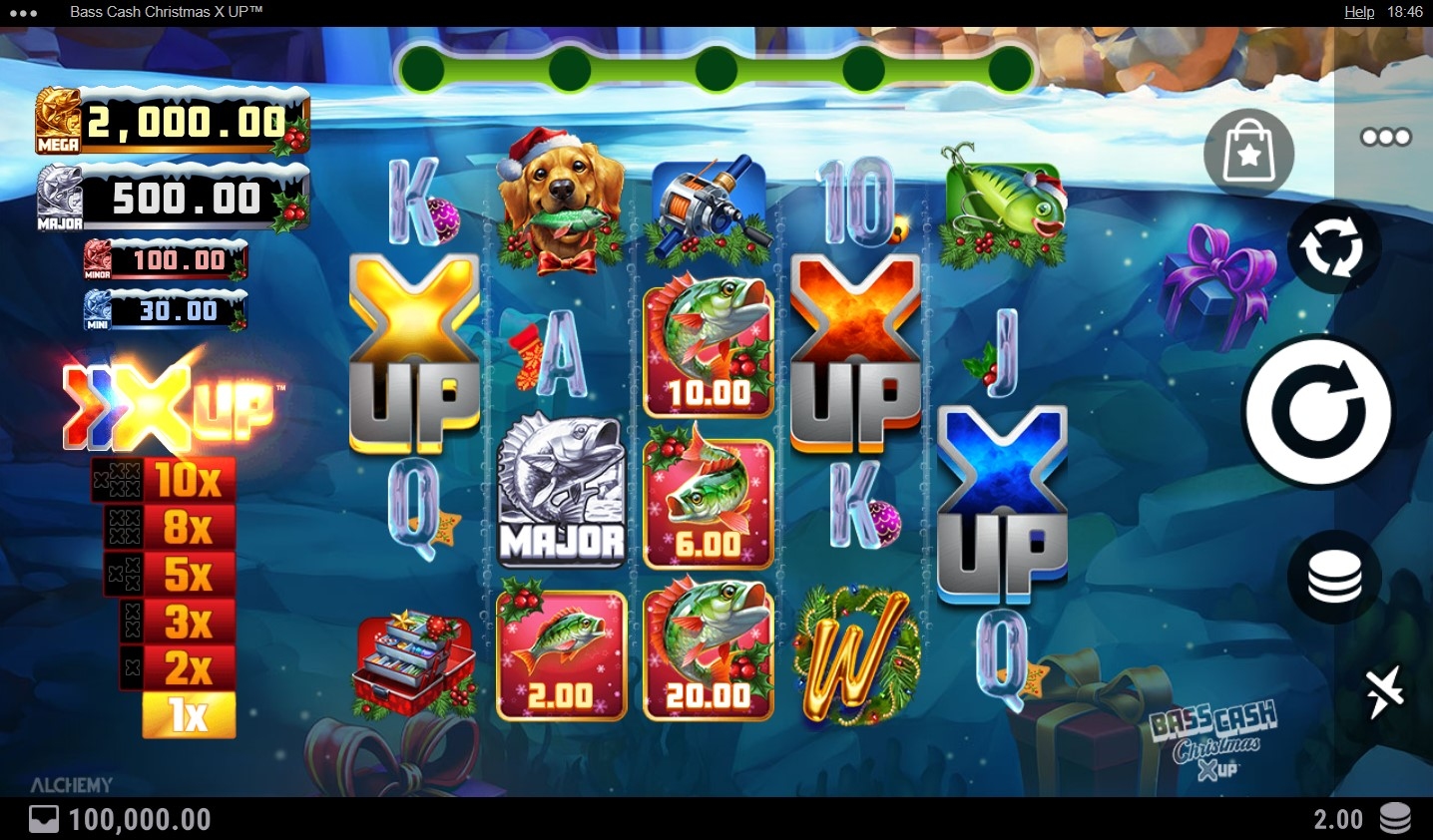 Bass Cash Christmas X UP Slot Gameplay