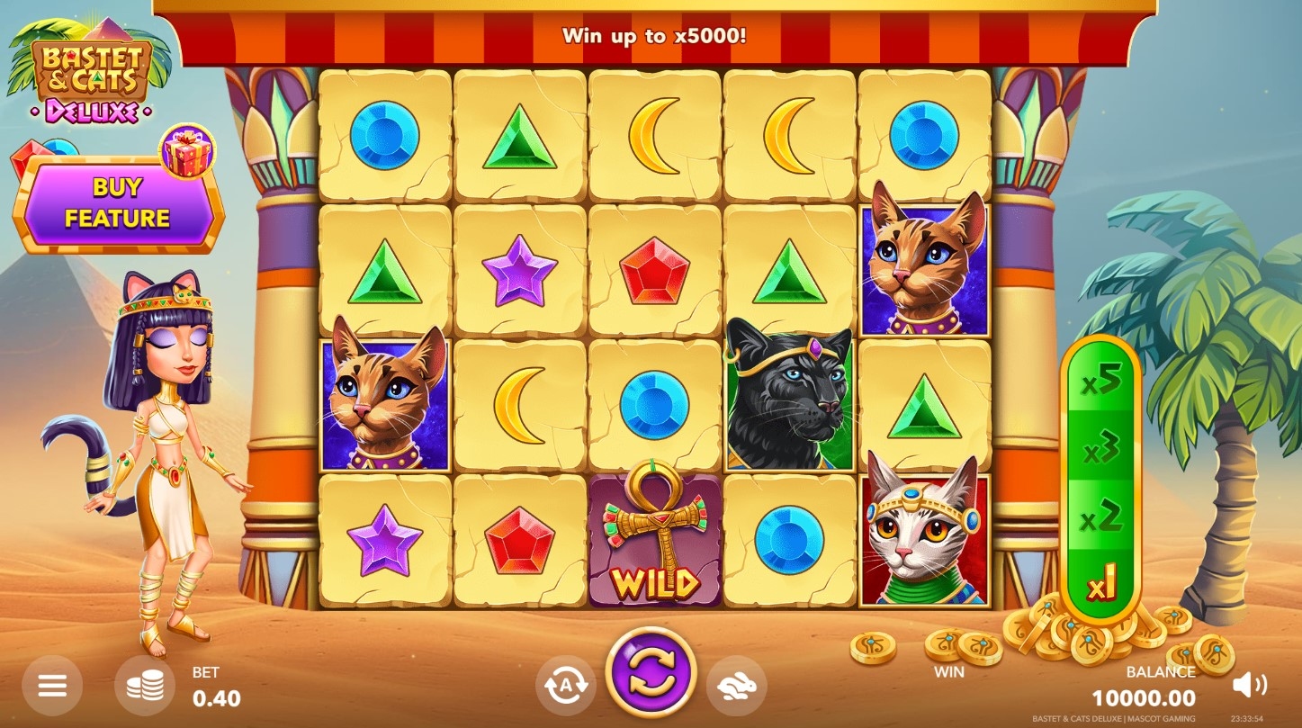 Bastet & Cats Deluxe Slot Gameplay