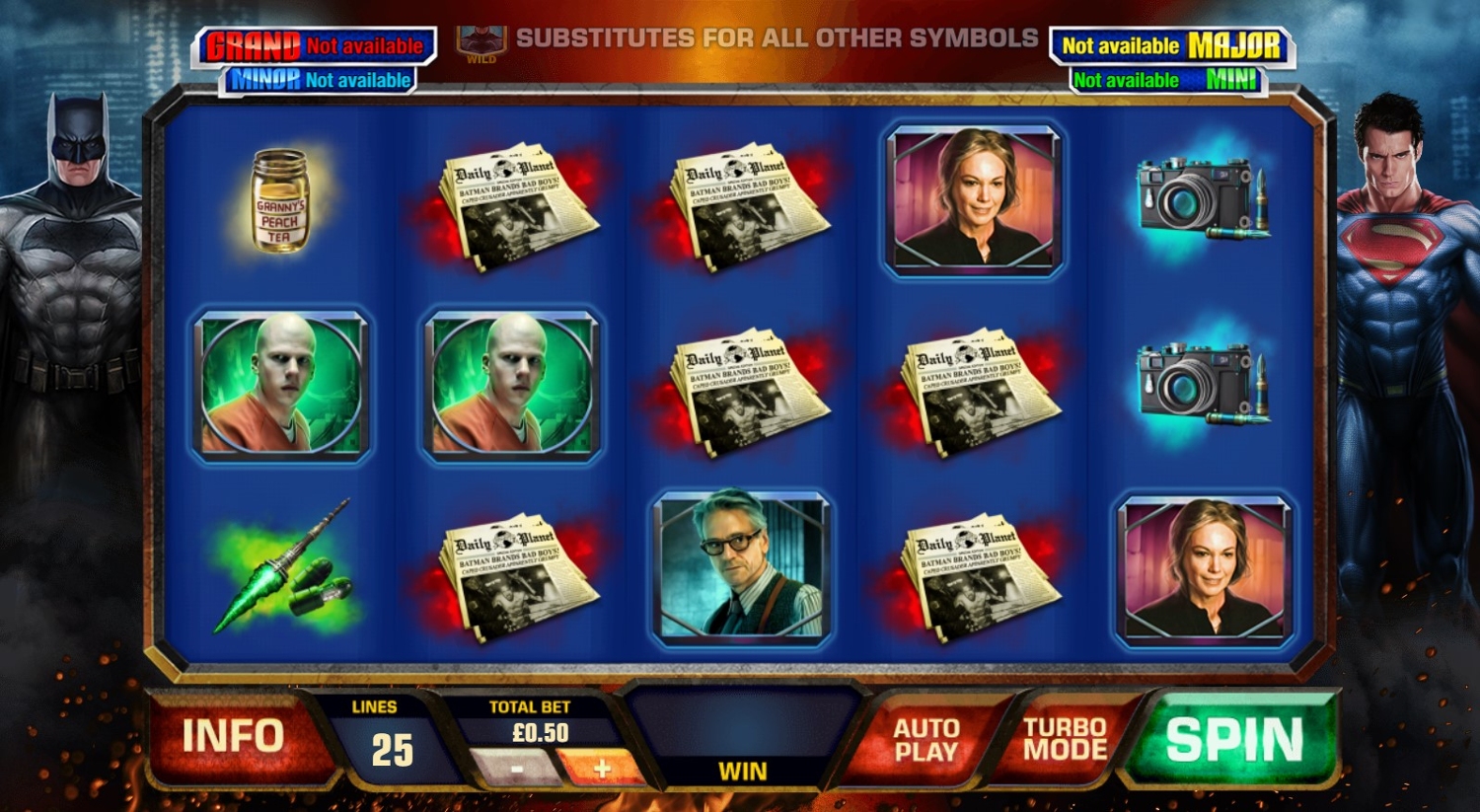 Batman vs Superman: Dawn of Justice Slot Gameplay