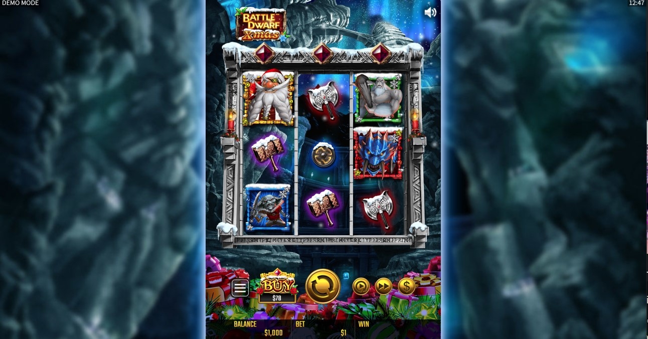 Battle Dwarf Xmas Slot Gameplay