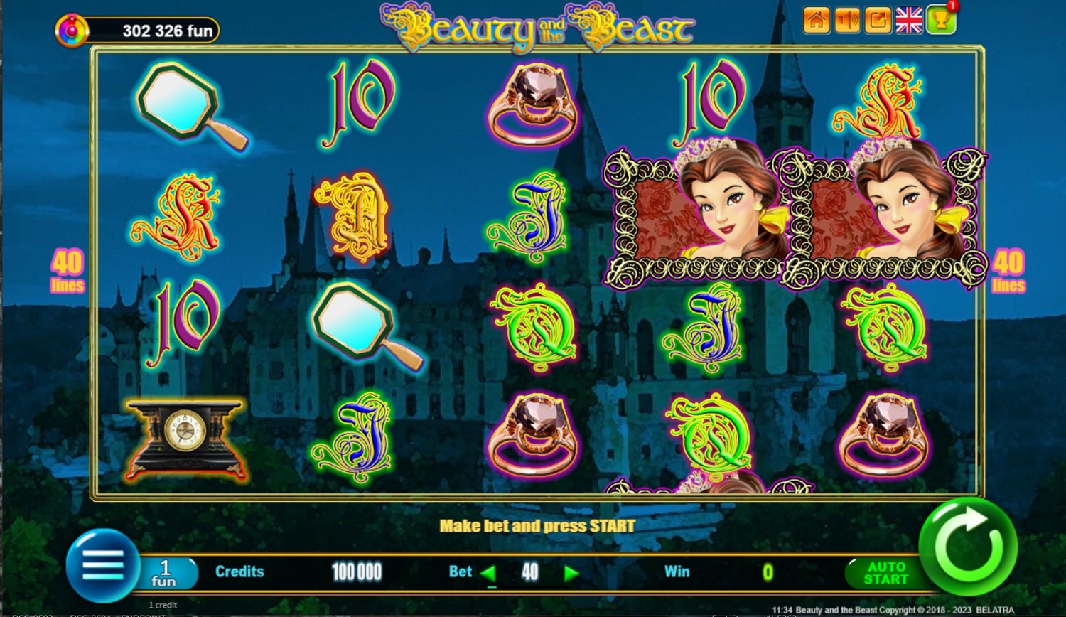 Beauty and the Beast Slot Gameplay