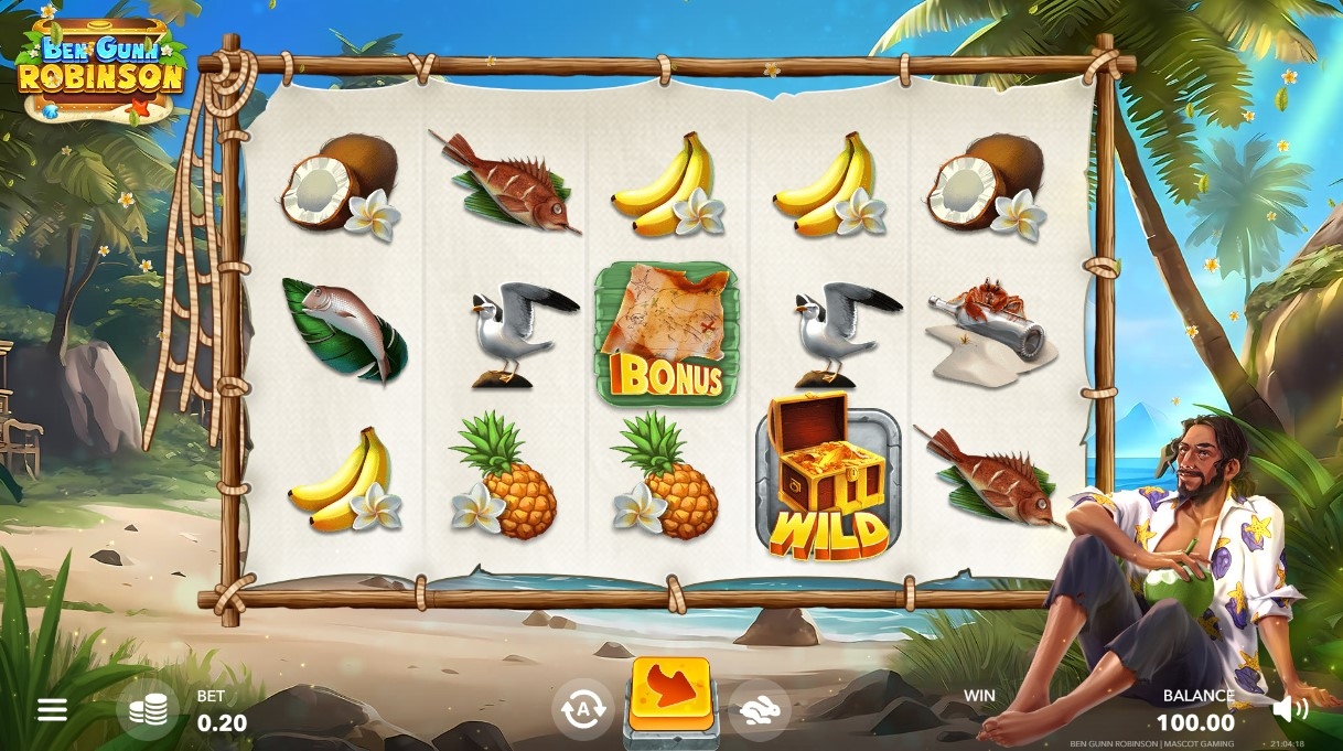 Ben Gunn Robinson Slot Gameplay