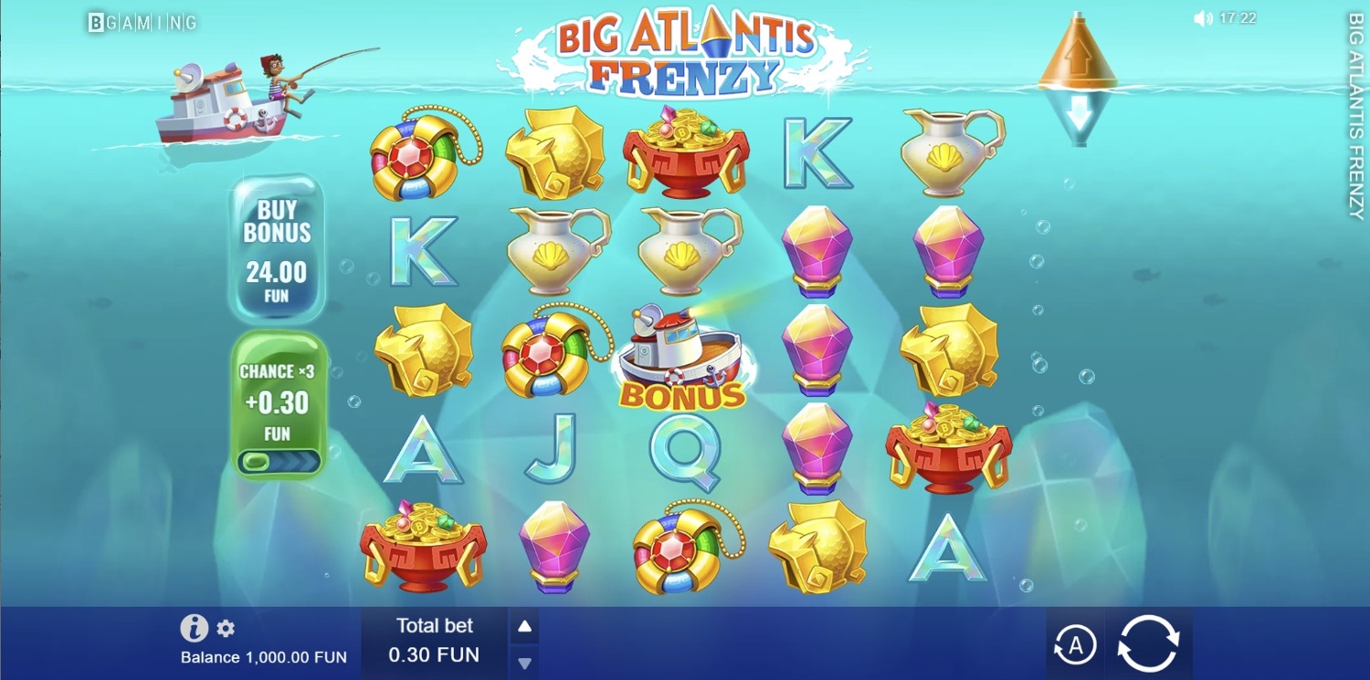 Big Atlantis Frenzy Slot Gameplay