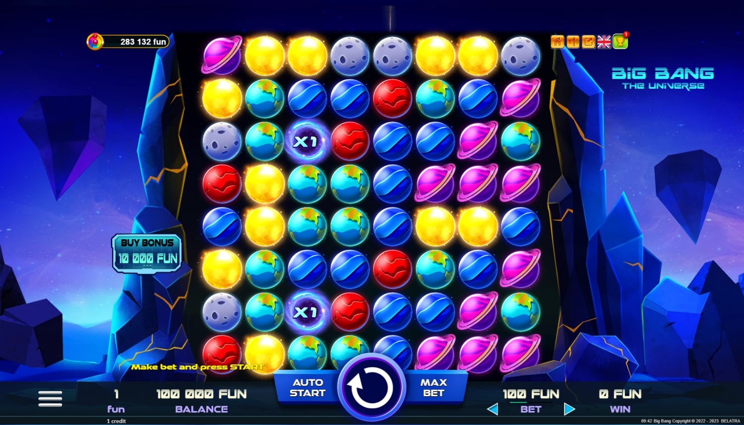Big Bang: The Universe Slot Gameplay