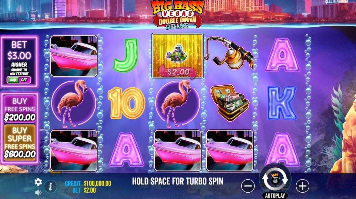 Big Bass Vegas Double Down Deluxe Slot Gameplay