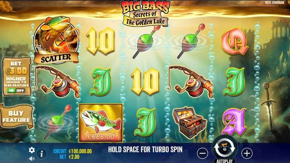 Big Bass Secrets of the Golden Lake Slot Gameplay