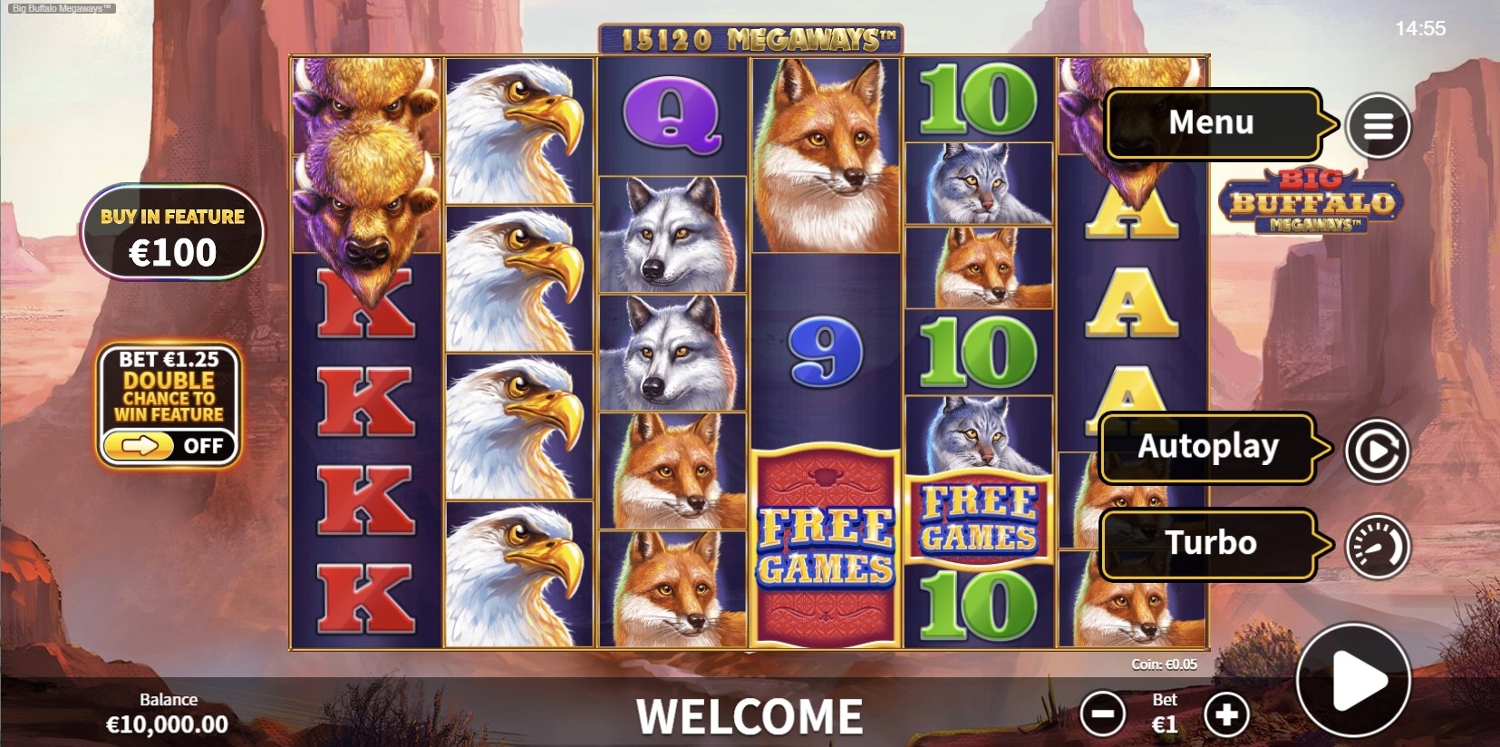 Big Buffalo Megaways Slot Gameplay