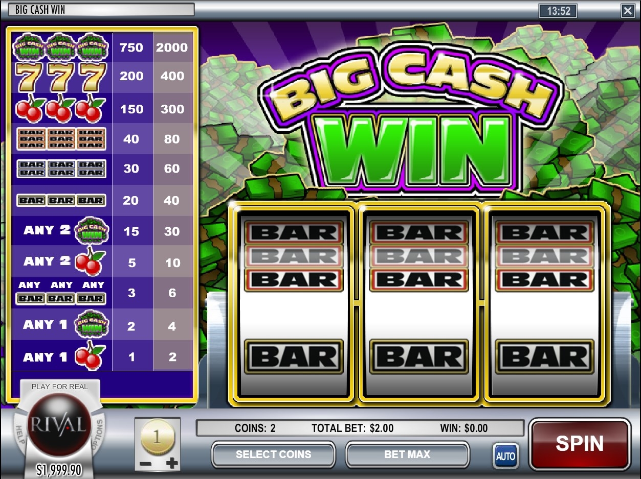 Big Cash Win Slot Gameplay